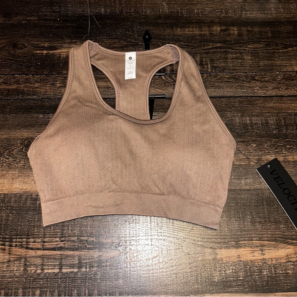 NWT Velocity Seamless Rib Lumi Racerback Bra Large